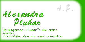 alexandra pluhar business card